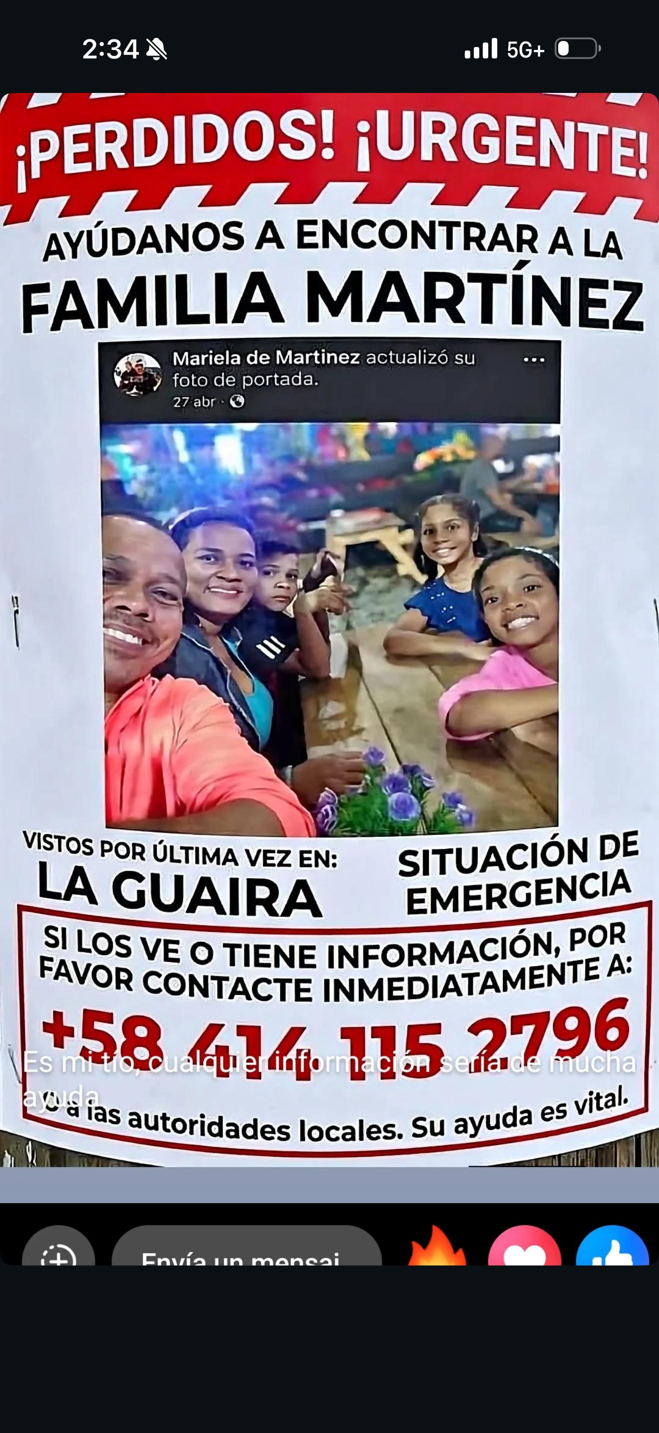 Kelvin, Elida, Elianna, Eliannys, Eliécer Martinez