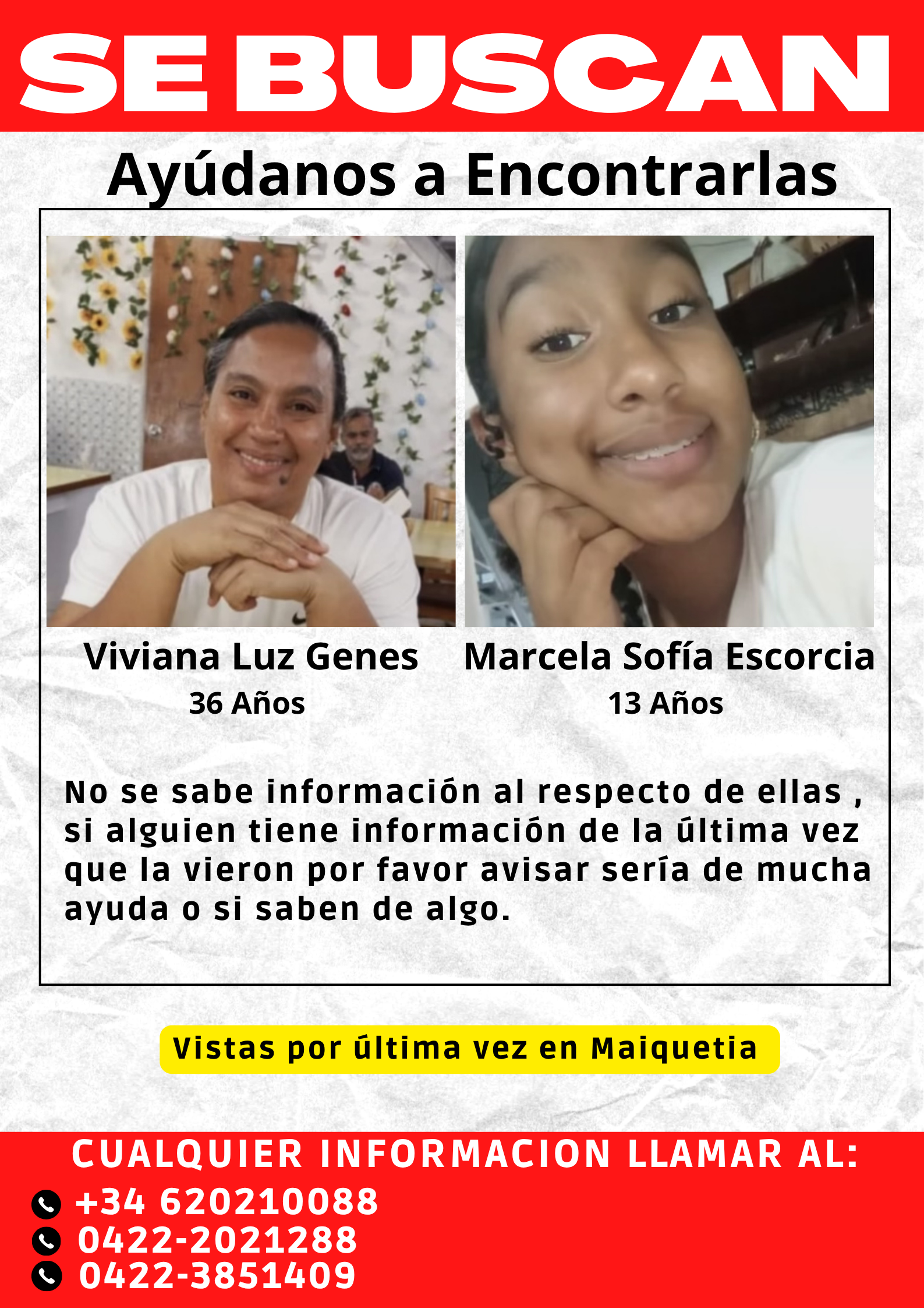 Viviana Luz y Marcela Sofía Genes y Escorcia