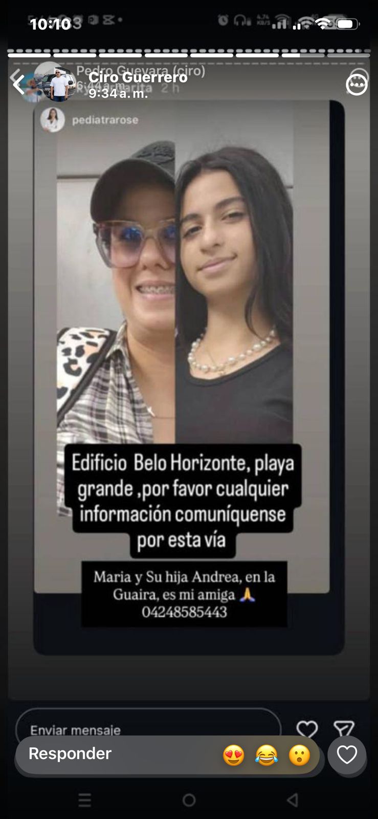 Maria y su hija andrea Castillo