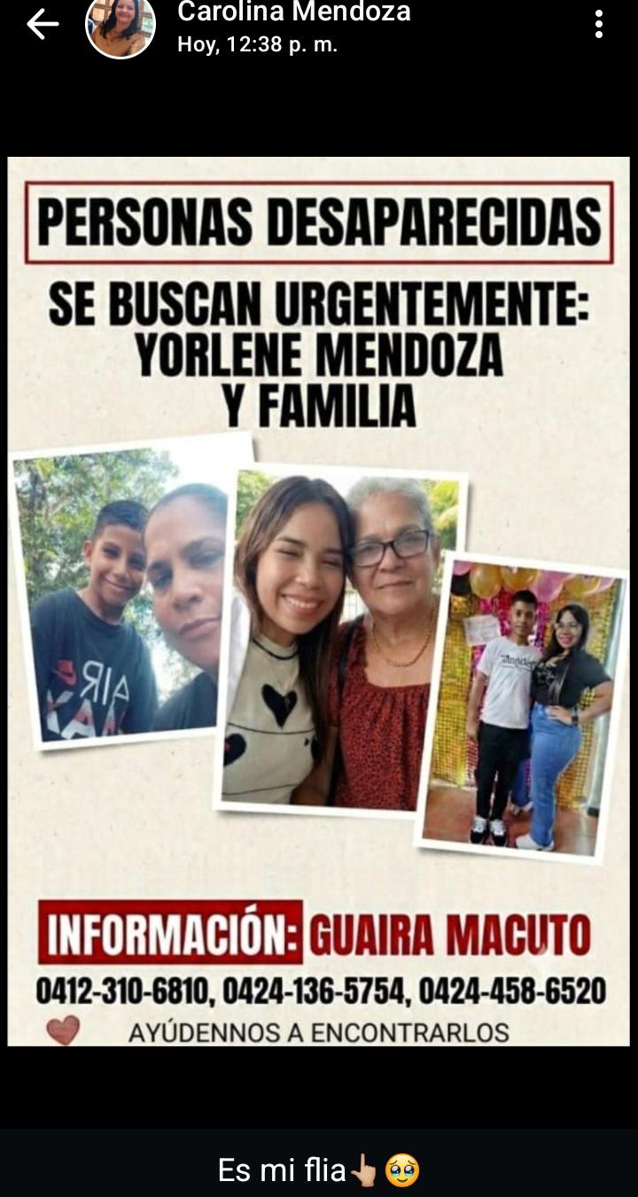 Yorlene Mendoza Y familia