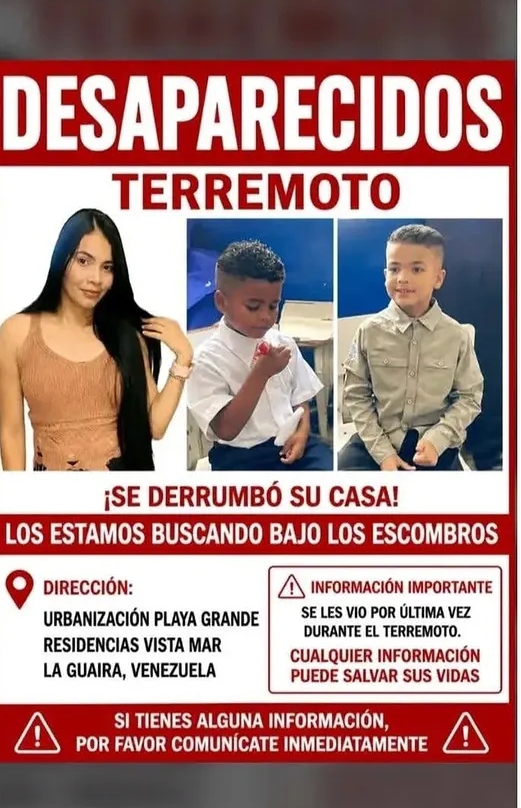 Estafania Lara, Oliver Damiani y Fabrizzio Damiani Lara