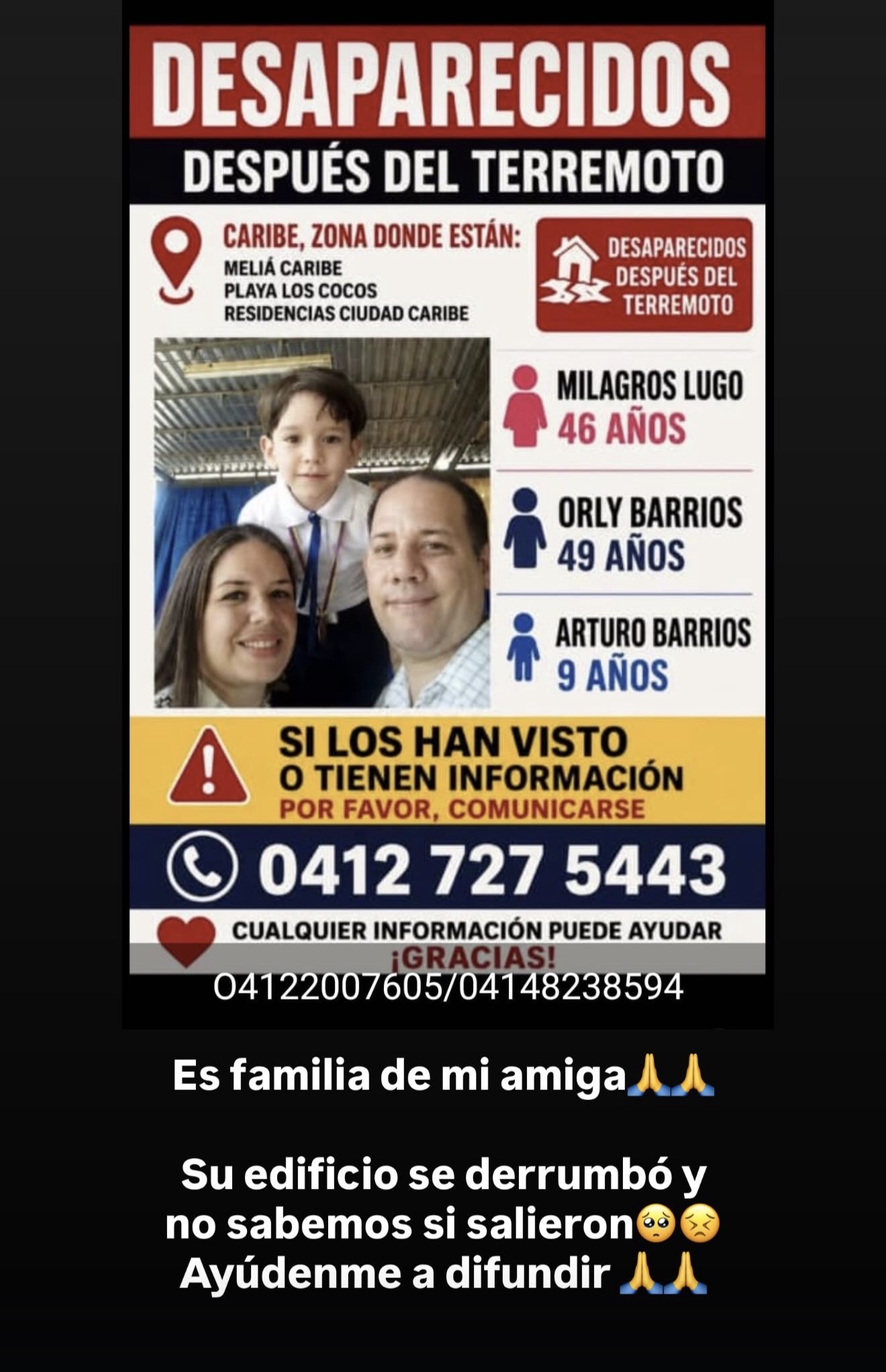 Milagros Lugo orly barrios, arturo barrios