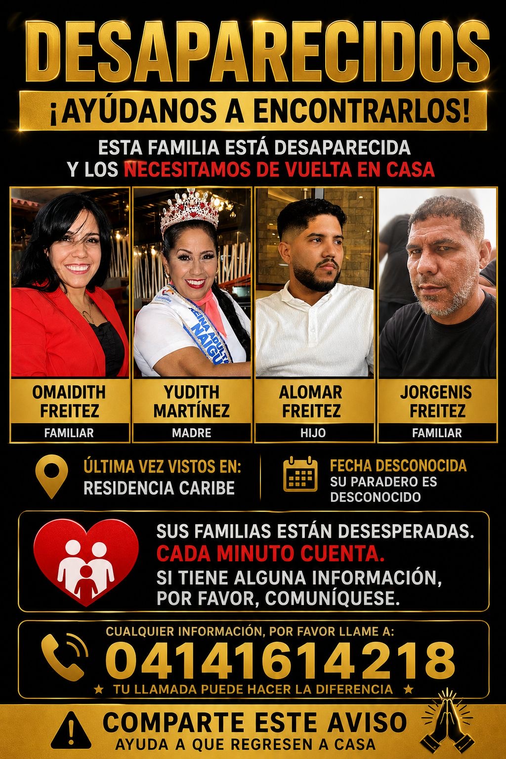 Yudith Martínez, omaidith freitez, alomar freitez, jorgenis freitez Freitez, Martínez