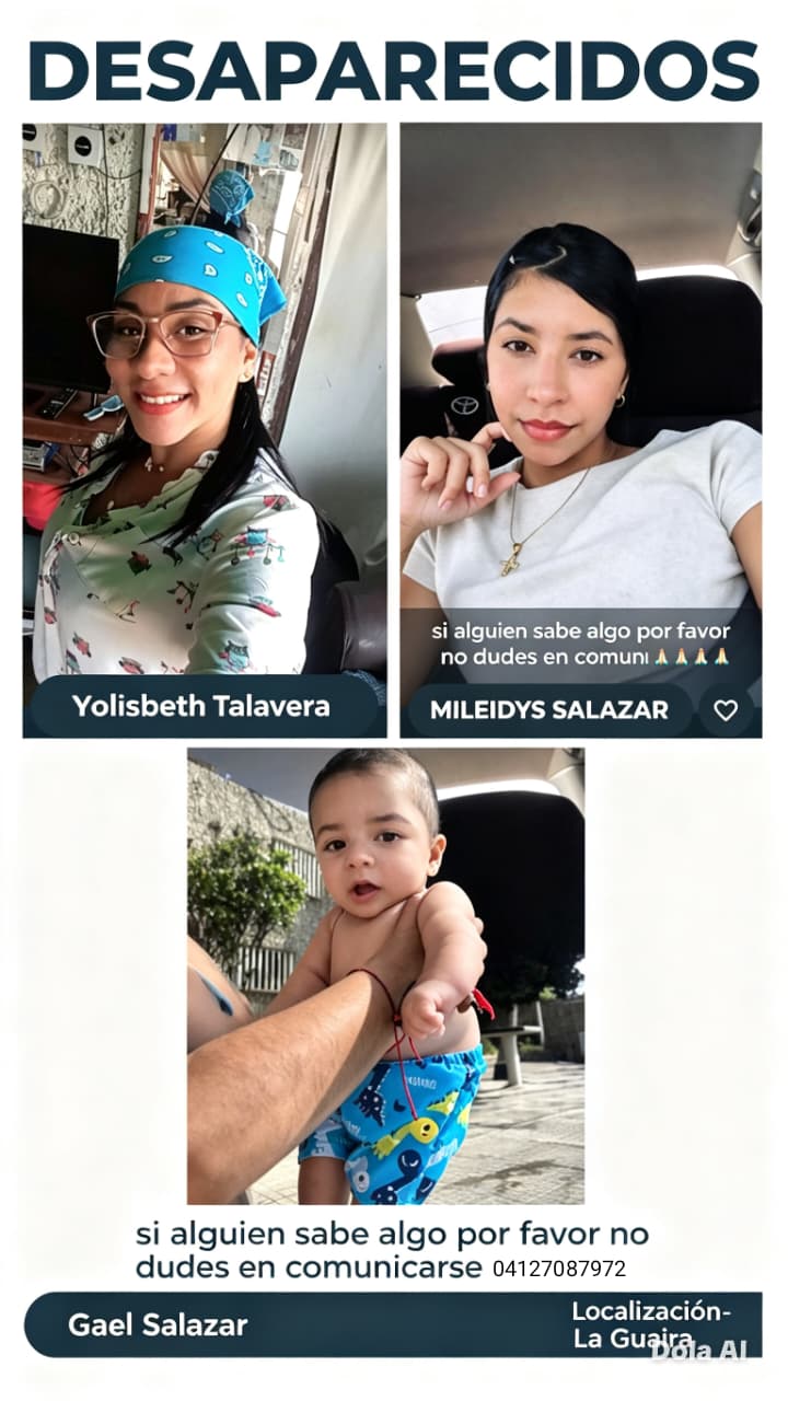 Yolisbeth Talavera, elismar Brito Gael Salazar Tortoza