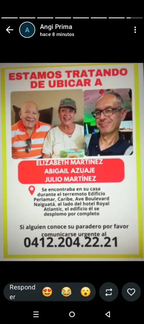 Elizabeth Martinez,  abigail azuaje, julio Martinez Alcantara