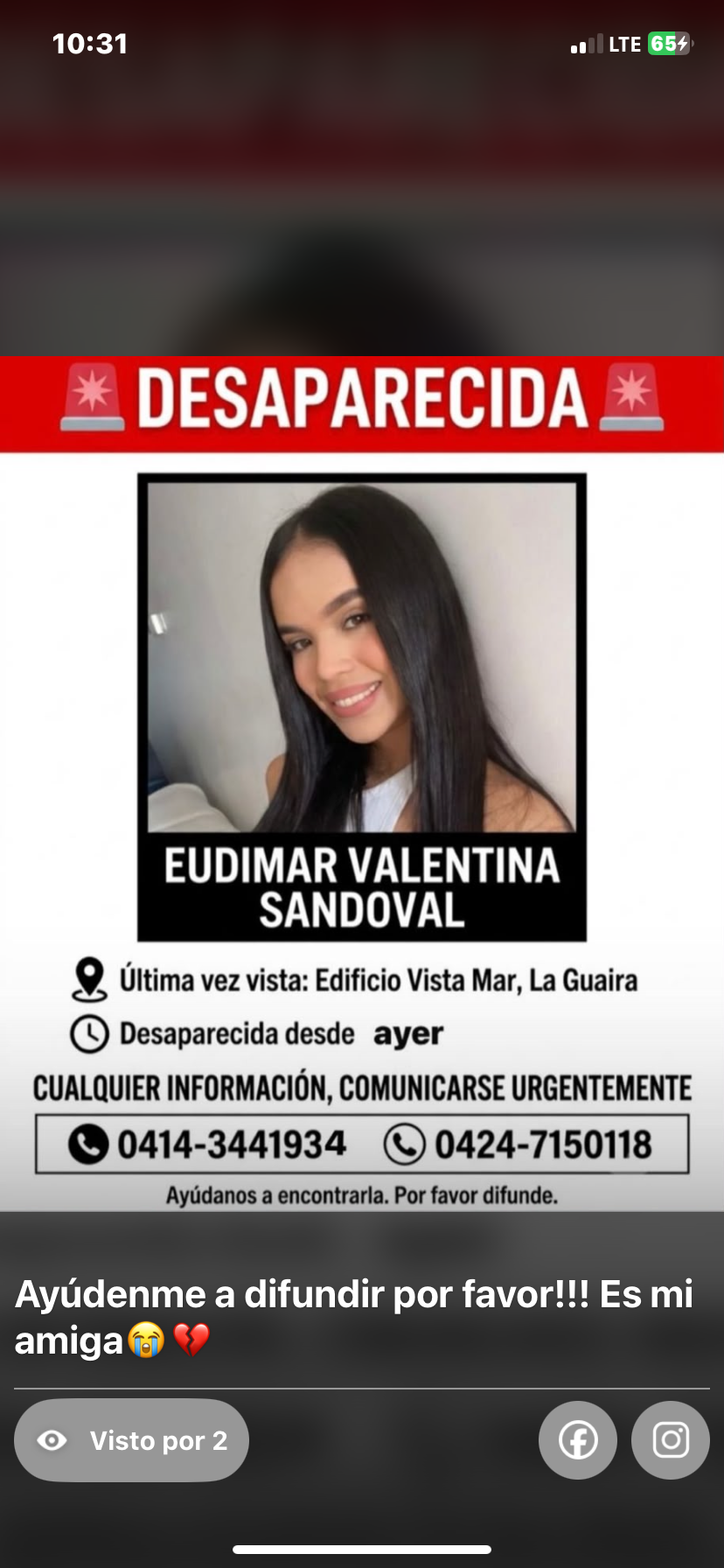 Eudimar Valentina Sandoval Gonzalez