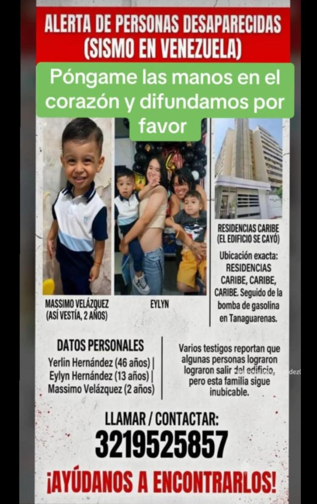 Yerlin, Eilyn y Massimo Hernández