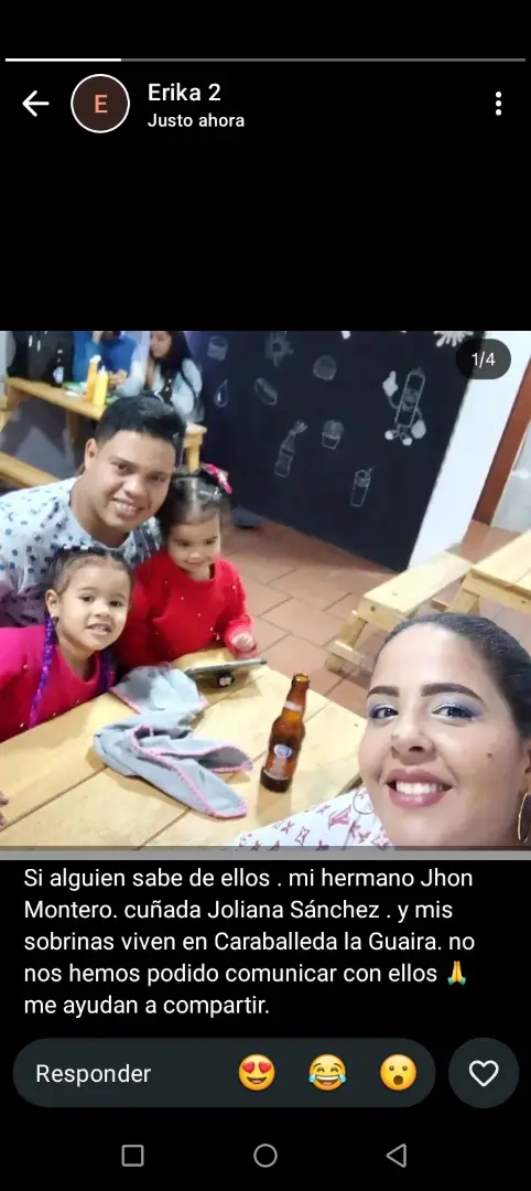 Jhon Montero y sus familiares están desaparecidos Maria Garcia