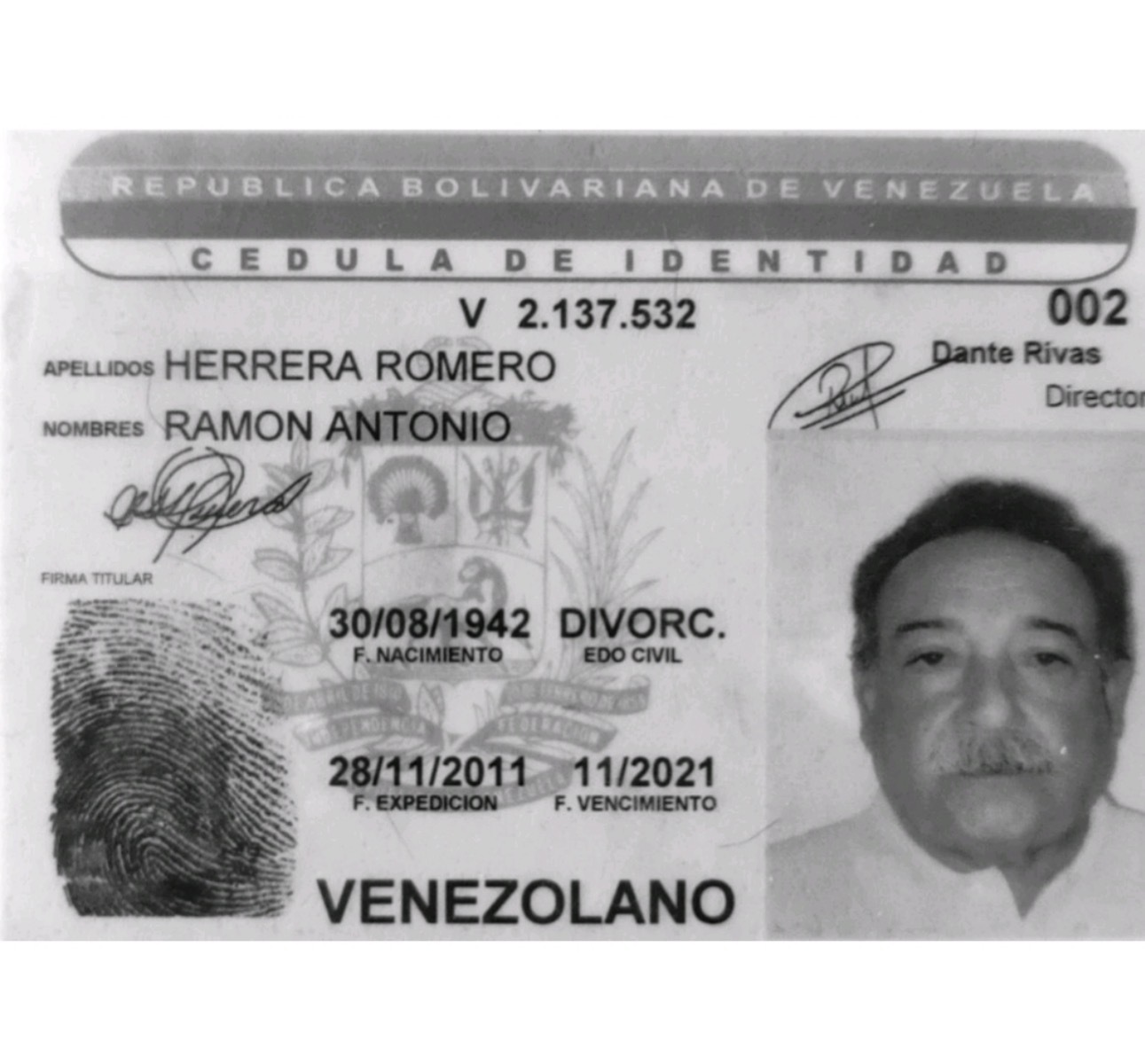 RAMÓN ANTONIO HERRERA ROMERO