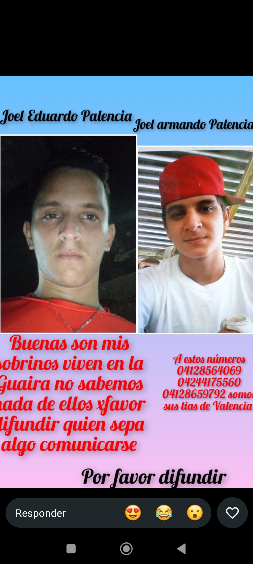 Joel Eduardo y Joel armando Palencia