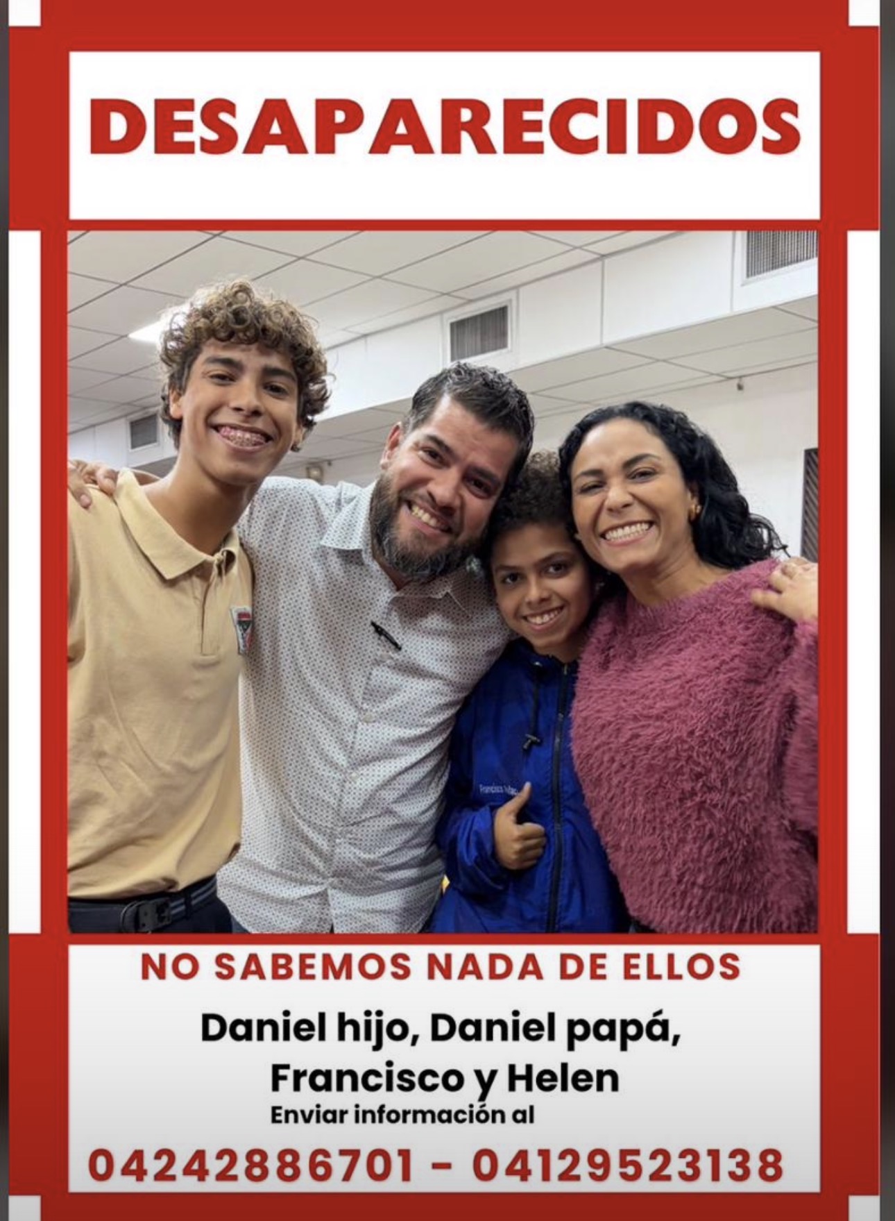 Daniel Palacios, Francisco Palacios, Daniel Palacios, Helen Mendez Palacios
