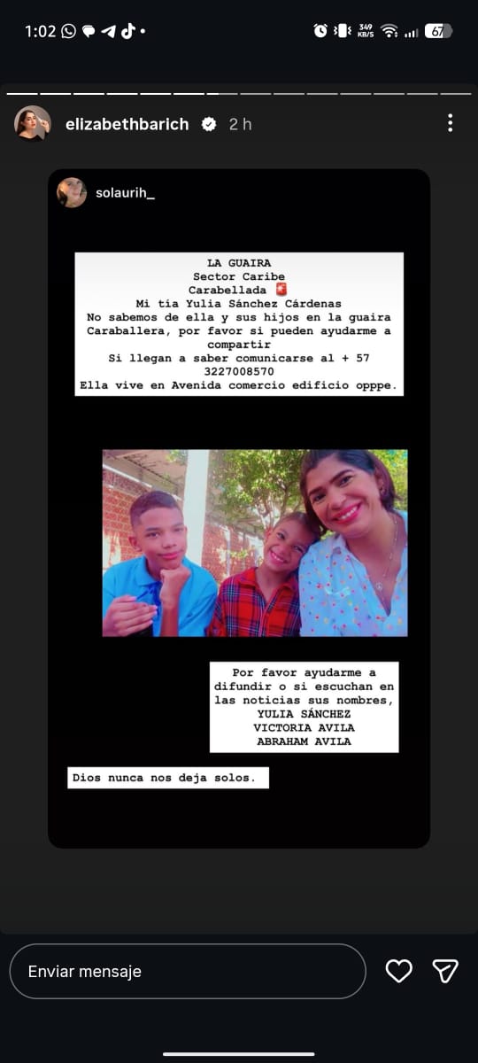 Yulia Sánchez victoria, Ávila y Abraham Ávila Sánchez Ávila