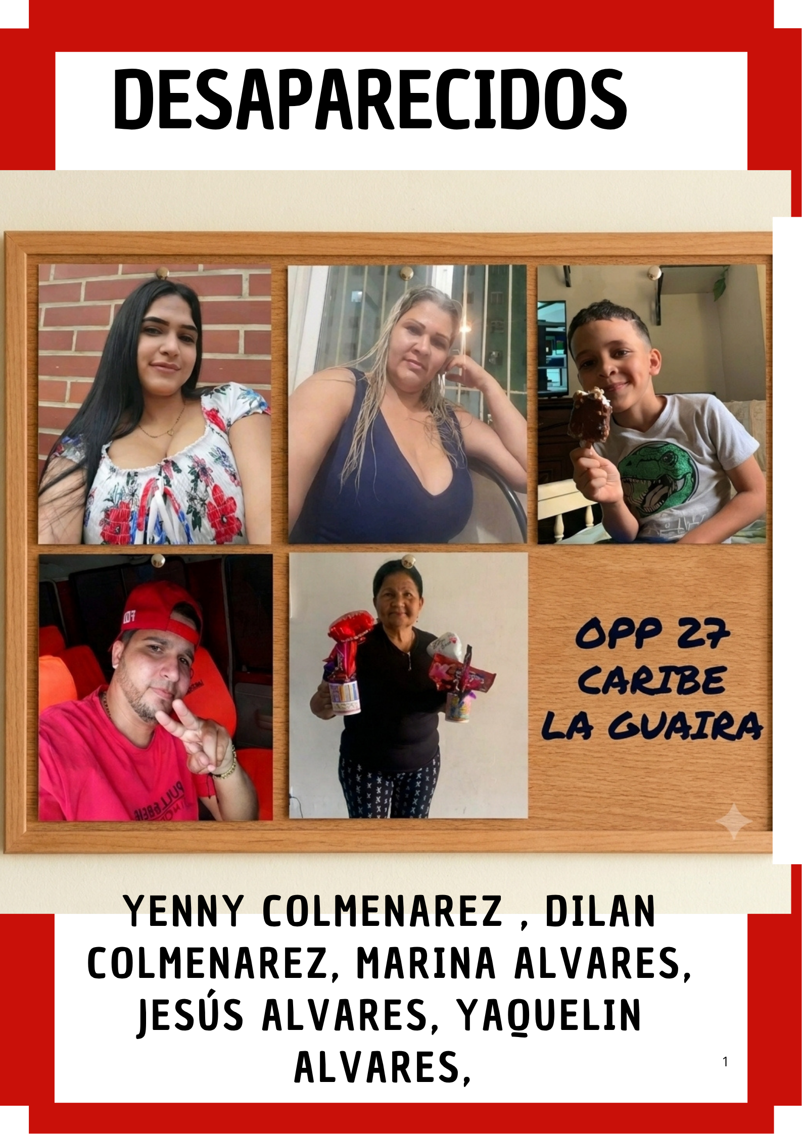 Yenni colmenarez, Dilan colmenarez, marina Alvares, Jesús Alvares, Yaquelin Alvares Colmenarez Alvares