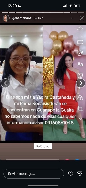 Yadira Castañedas y Ronaisis Terán