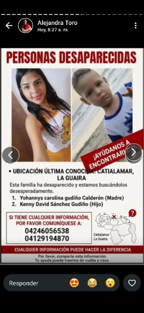 hannys carolina gudiño Calderón (Madre) Kenny David Sánchez Gudiño (Hijo