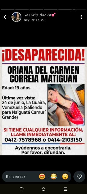 Oriana del Carmen correia marihuana