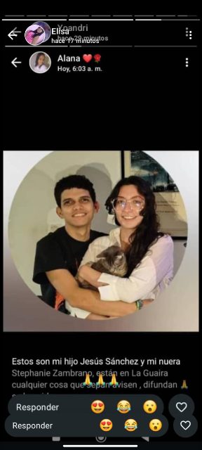 Jesús Sánchez y Stephanie Zambrano