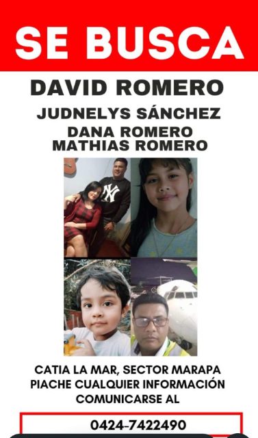 David Romero, Judnelys Sánchez, Dana Romero y Mathias Romero