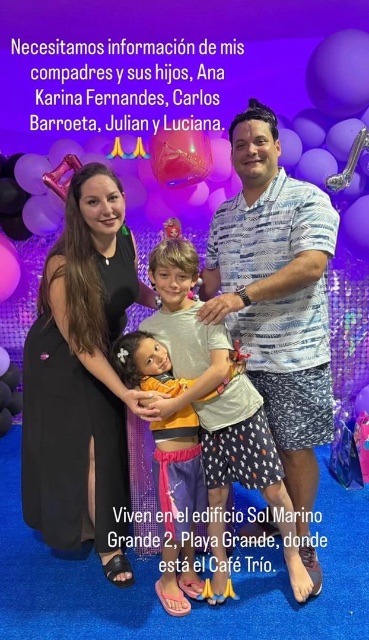 Ana Karina Fernandes Agrela y su familia