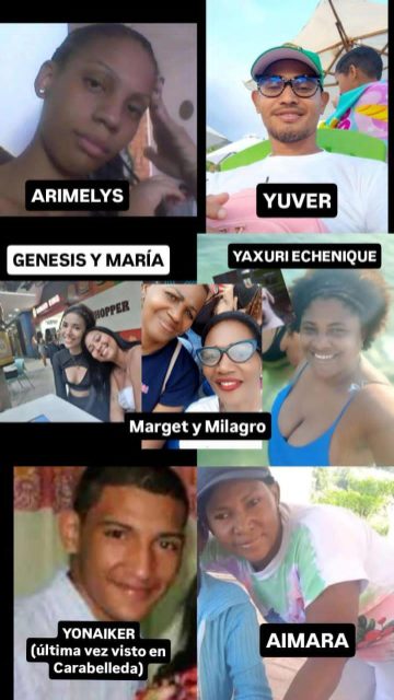 Arismely castro, yuver castro Génesis y maria Escobar Margaret sojo y milagro escobar Aimara pantoja yonaiker Estudillo números de contacto 04245803117 04127619196 todos son de la guaria