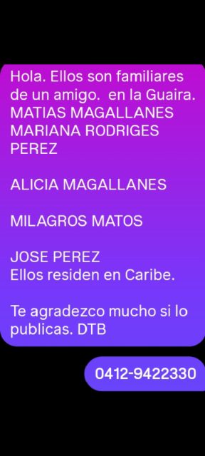 Alicia Magallanes, milagros Matos, Mariana Rodríguez, José Perez