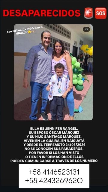 Oscar Saint Marquez, Jennifer Rangel Y Santiago Márquez