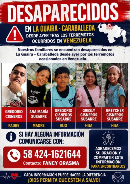 GREGORIO CISNEROS, ANA SUSARRE e hijos GREGORIO, GRESLY Y GREYCHER