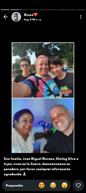 Shirley Silva y Familiares