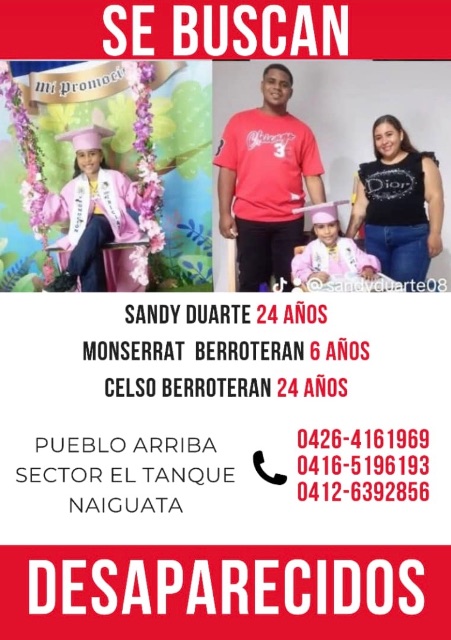 Sandy Duarte, Monserrat Berroteran, Celso Berroteran