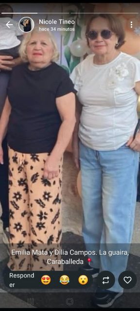 Dilia Campos y Emilia Mata