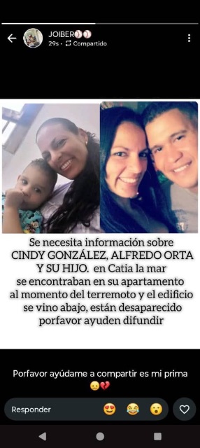 CINDY GOZALES, ALFREDO ORTA Y SU HIJO