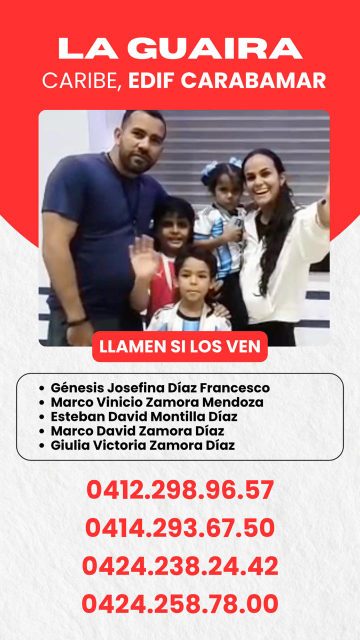 Marco Vinicio Zamora y sus hijos