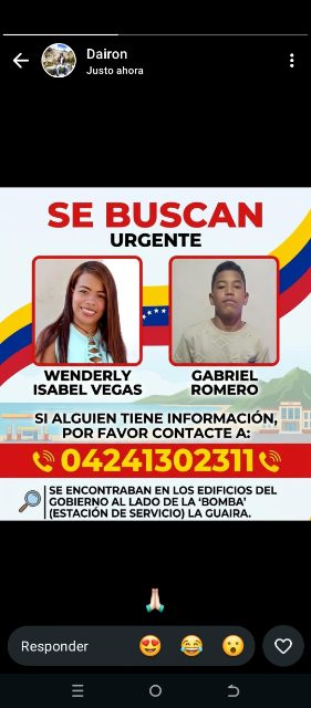 Wenderly vegas y Gabriel Romero