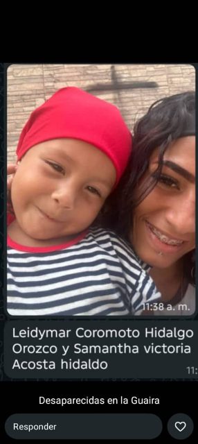 Leidymar hidalgo y Samantha Acosta hidalgo.