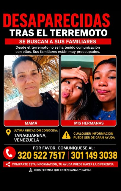 Rebeca Goncalves Ci 15585450 Ronalid Paulina Gil 16 años Rihanna Nazareth Gil 12 años