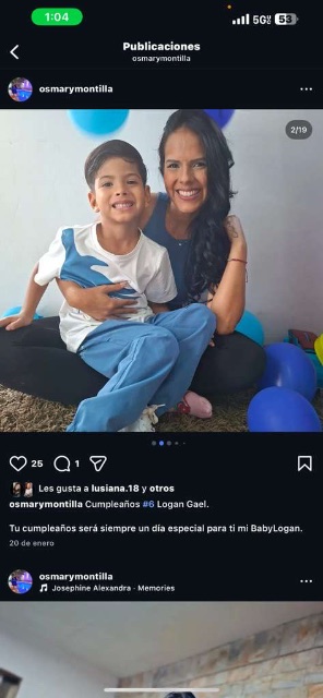 Osmary Montilla y Logan Medina