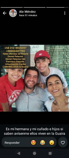 Helen Mendez Daniel palacios e hijos