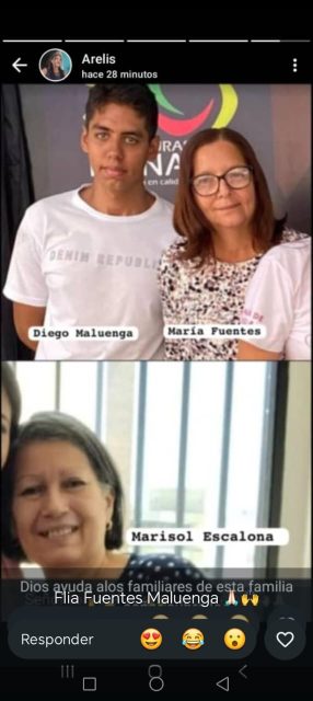 María fuentes, diego maluenga, Marisol escalona
