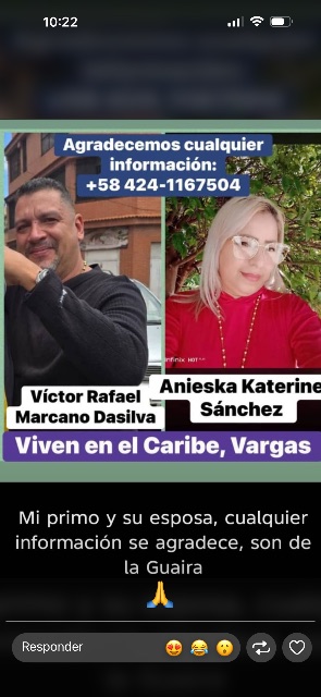 Víctor R Marcano y Anieska Sánchez