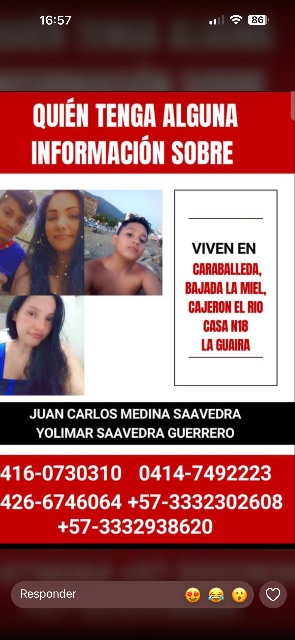 Juan Carlos Medina. Y Yolimqr guerrero