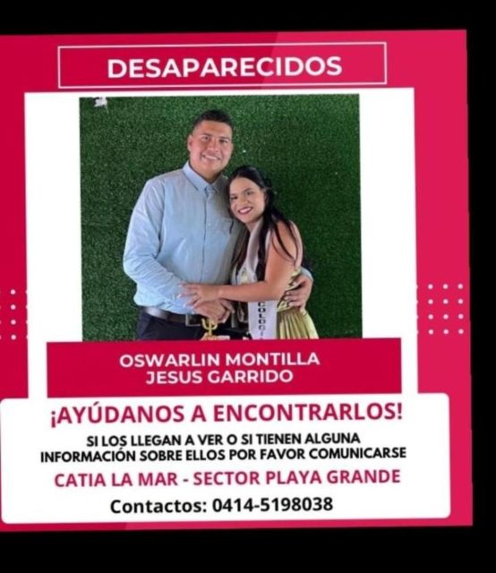 Jesús garrido y su esposa oswarlin Montilla