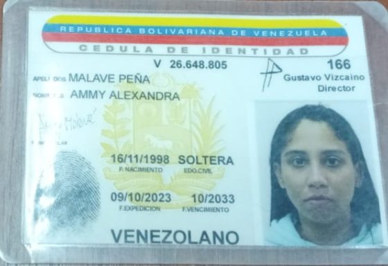 Ammy Alexandra Malave Peña