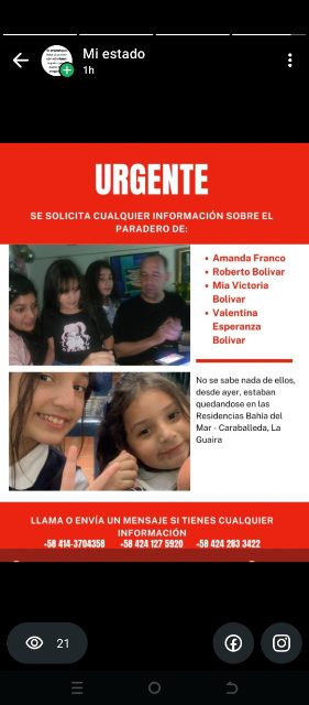 Roberto Bolivar,Amanda Franco, Valentina y mia Bolivar
