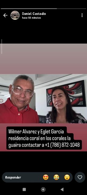 Wilmer Alvarez y Eglet Garcia