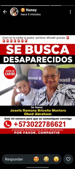 Josefa Briceño y Obed Abraham
