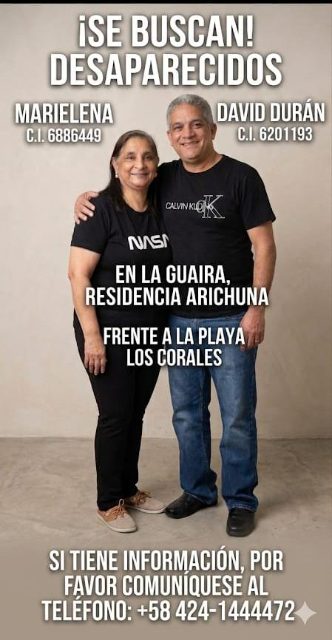 Maria elena Piñero de Duran y David Daniel Duran Dimas