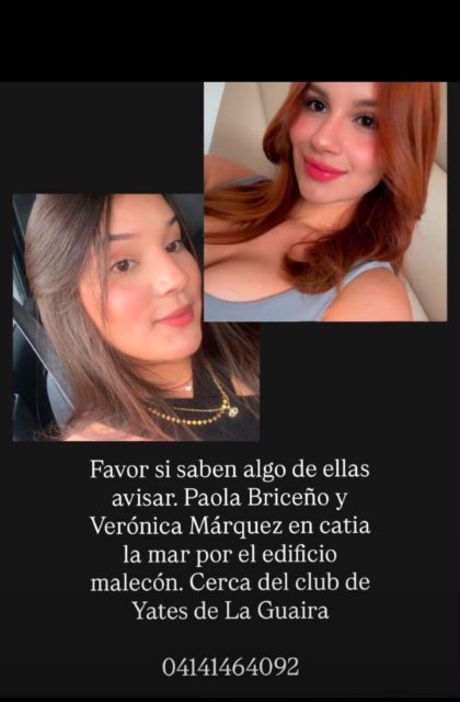 Paola Briceño y Verónica Marquez