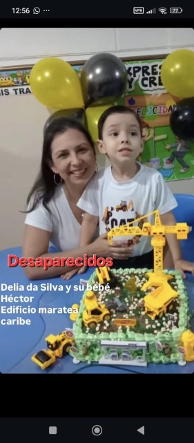Delia Da Silva y su bebé Héctor