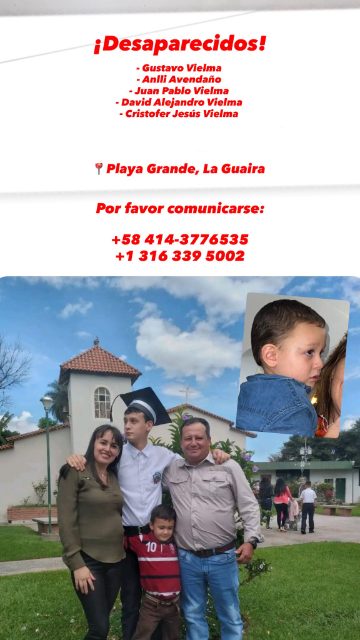 Gustavo Vielma, Anlli Avendaño, Juan Pablo Vielma, David Alejandro Vielma, Cristofer Jesús Vielma