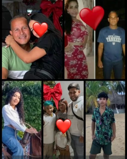 Darwin Gutierrez y su familia Jenny Barreto, mayerlin, grethmary y Angelo